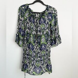 St John Swim Size XS • V-Neck Tunic Sheer Medium Vacation Beach Coverup.